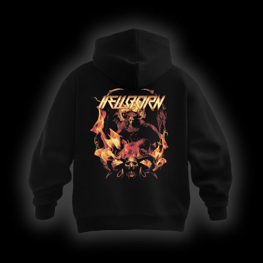 Bluza Z Kapturem HELLBORN BLACK HOODIE
